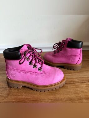 Timberland 6 IN Toddler Girl Size 7 Susan G Komen Mid Pink Boots Waterproof